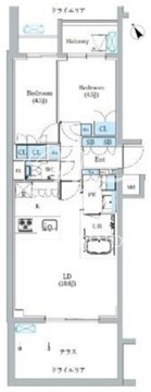 アーサ目黒八雲 103 間取り図