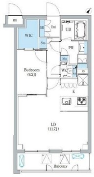 アーサ目黒八雲 202 間取り図
