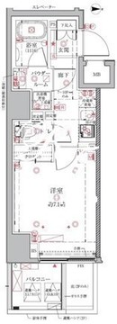 クレイシアIDZ浅草 402 間取り図