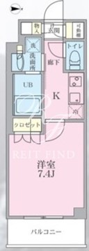 リージア三軒茶屋 209 間取り図