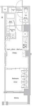 ザ・パークハビオ文京江戸川橋 409 間取り図