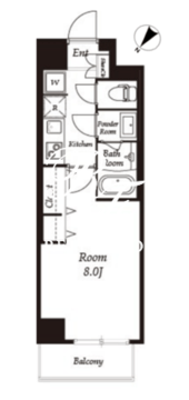 エルスタンザ清澄白河 202 間取り図