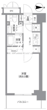 オアーゼ芝浦レジデンス 1002 間取り図