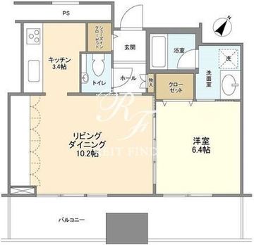 リガーレ日本橋人形町 3705 間取り図