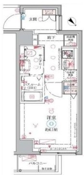 クレヴィスタ大井町 101 間取り図