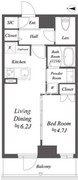 アルファプライム東陽町 812 間取り図