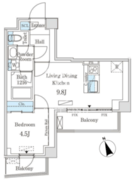 インスタイルレジデンス本駒込 202 間取り図