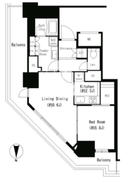 キャナルスクウェア豊洲 216 間取り図