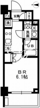 レジディア新宿イースト3 1003 間取り図