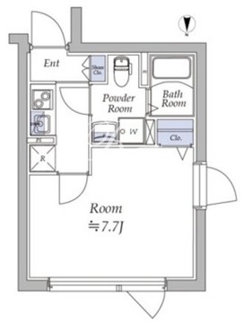 アトリオフラッツ戸越 203 間取り図
