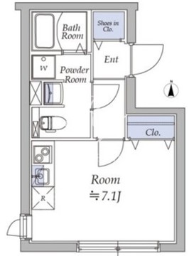 アトリオフラッツ戸越 204 間取り図