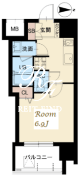 スプランディッド大山 1404 間取り図