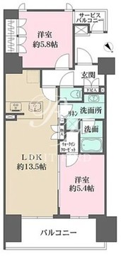 ザ・パークハビオ目黒 508 間取り図