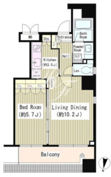 クリアウォータ芝 1201 間取り図