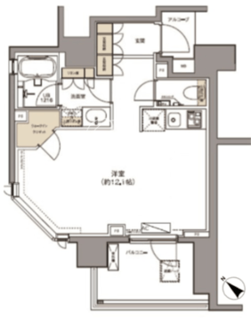 ガーデニア赤坂 202 間取り図