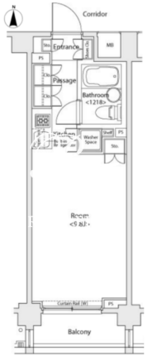 イプセ蒲田ウエスト 207 間取り図