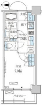パークアクシス菊川ステーションゲート 206 間取り図