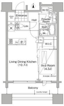 コンフォリア笹塚 1304 間取り図