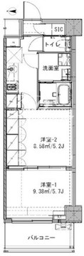 クリアルプレミア明大前 310 間取り図