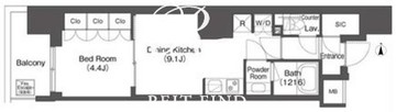 コンフォリア東新宿 820 間取り図