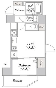 リテラス浅草橋イースト 1003 間取り図