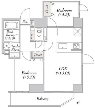 リテラス浅草橋イースト 1302 間取り図