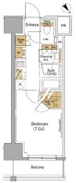 ザ・パークハビオ滝野川 1206 間取り図