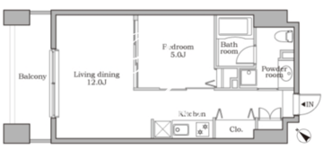 レジディア芝大門2 1102 間取り図