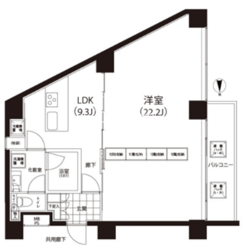 クイズ恵比寿 701 間取り図
