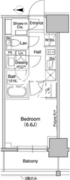 ブリリアンクラス高円寺 1206 間取り図