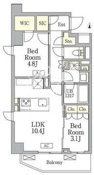 アイフラット馬込 206 間取り図