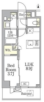 アイフラット馬込 402 間取り図