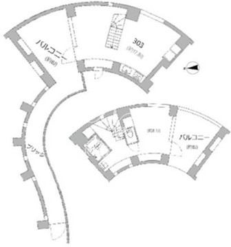 天神町プレイス 303 間取り図
