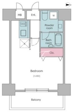 レジディア麻布十番2 202 間取り図