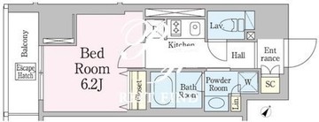 レジディア笹塚3 803 間取り図