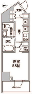 レジディア中延2 904 間取り図
