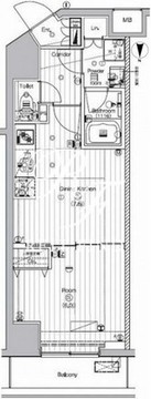 プレミアムキューブ代々木上原 703 間取り図