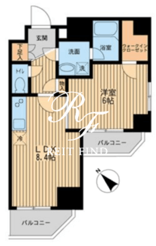 レジディア蒲田3 801 間取り図