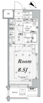 メイクス浅草イースト 804 間取り図