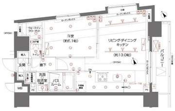ズーム都立大学 307 間取り図