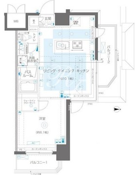 ズーム高田馬場 806 間取り図
