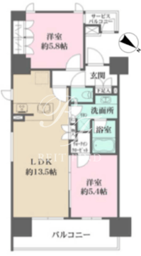 ザ・パークハビオ目黒 708 間取り図