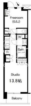 ブリリアイスト三軒茶屋 B-503 間取り図