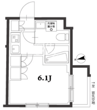 アジールコート品川中延 403 間取り図