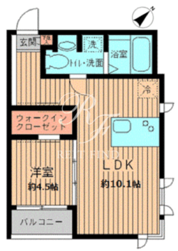 プロスペクト初台 203 間取り図