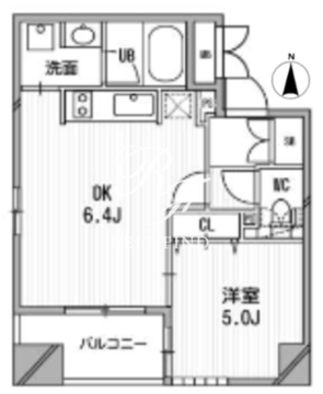 クリオ三田ラ・モード 801 間取り図