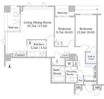 ラ・トゥール芝公園アネックス 208 間取り図