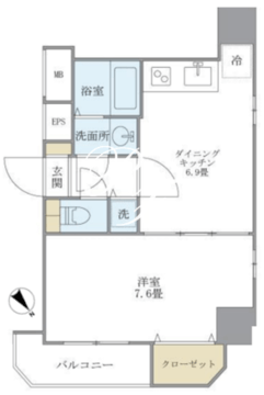 KDXレジデンス元浅草 402 間取り図