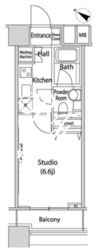 ファーストリアルタワー新宿 712 間取り図