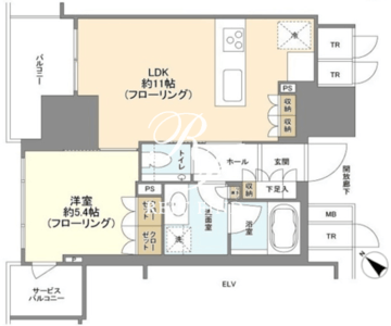 ブランズ愛宕虎ノ門 806 間取り図